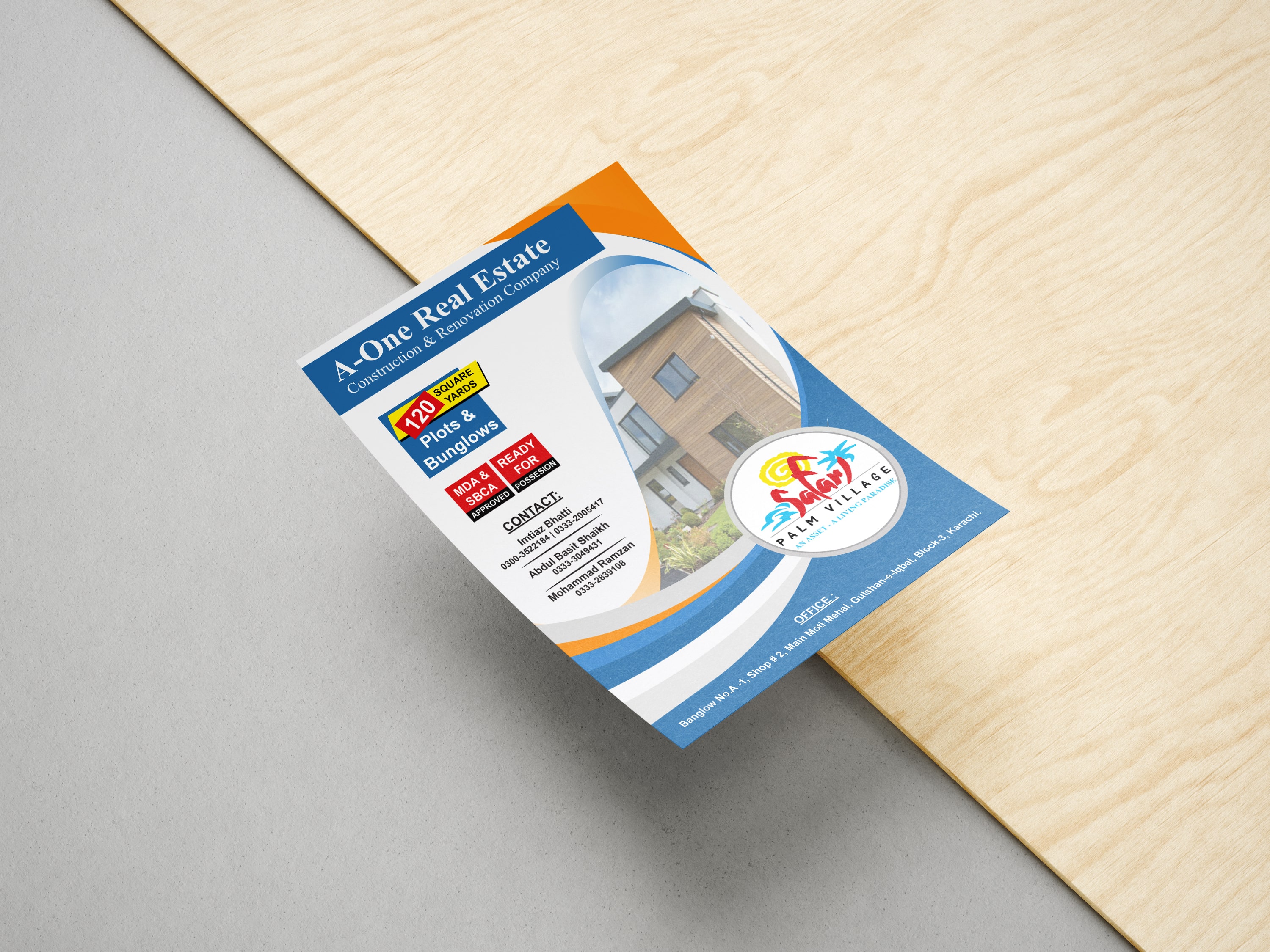 A5 modern flyer design Edinburgh, UK marketing